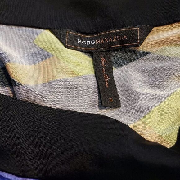 BCBG Maxazaria One Sleeve Cold Shoulder Dress Sz S - Picture 3 of 6